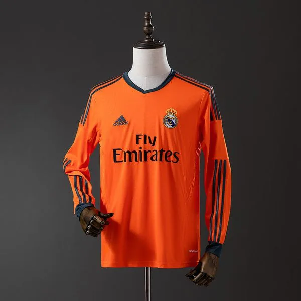 Camiseta de fútbol Real Madrid 2013/14 VISITANTE MANGA LARGA VERSION FAN